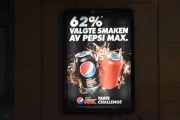 På veien kan vi lese at 62 % av oss valgte Pepsi Max. Har du drukket Pepsi Max?