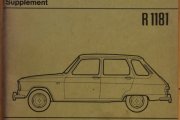 Workshop manual M.R 145 Renault R1181 Supplement