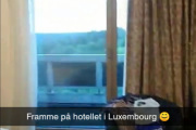 Men så for vi en melding fra Amanda og Martin, de er på hotellet i Luxembourg