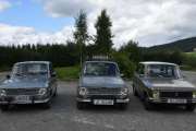Fra venstre, en Renault 6 (R1180) fra 1969. Den i midten er en Renault 6 TL fra (R1181) fra 1971 og den til høyre er en Renault 6 TL (R1181) fra 1975