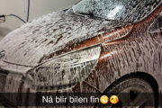 Selvfølgelig må bilen vaskes før levering på Gardermoen