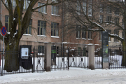 Porten til Botanisk hage, da går vi inn