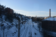 Vårt tradisjonelle bilde på vei hjemover, ingen tog og ingen dyr