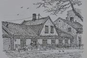 St. Halvards gate 31. Alf Næsheim og jeg møtes igjen og vi står nesten på samme plassen, bare 30 år imellom