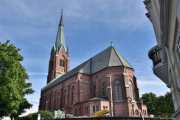 Uranienborg kirke. Kirken hadde når den ble åpnet 1020 sitteplasser. I dag er det plass til 600 mennesker i kirkerommet og 50 på galleriet