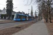 Frognerparken. SL18 trikken i Kirkeveien
