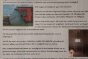 Onsdag - men kan du lese her, henger på veggen inne