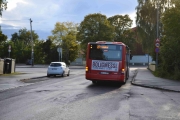 Fredag. Endeholdeplassen, her snur bussen vår. Vi må gå herfra til Ekeberg
