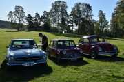 Vi starter fra høyre og jobber oss nedover, må ta flere biler i et bilde da det er mange biler her i dag. Første er en Volkswagen 1200 fra 1962, neste er en Morris 1275 Cooper S fra 1967 og til slutt en Mercedes-Benz 230 SL fra 1967