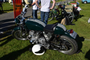 Så går vi over til motorsyklene, her ser vi en Suzuki GT 750 fra 1973