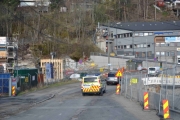 Lørdag. Politiet er også på plass i dag, og det er en del trafikk allerede.
