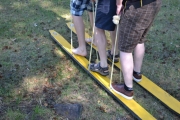 Alle leggene er glattbarbert, da blir det ingen luftmotstand. Igjen en fordel