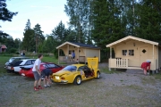 Ankomst Villingsbergsgårdens camping og Martin og Amanda tok oss igjen underveis. Vi kom fem minutter før de stengte, slå den