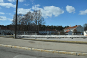 7 april 2019 - Abildsø tomta, der det brant. Blir det en 10 etasjes bygning der nå?