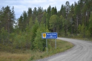 Ikke mange meterne mellom kommunene her nei, nå er vi i Nord-Odal kommune