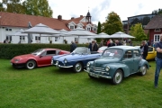 Fra vestre en Alpine så en Caravelle eller Floride og til høyre en 4CV