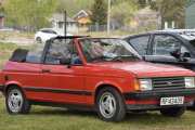 Da kom jeg til 17 Renault-er hittil, men her står det en Talbot som vi ikke har registrert. Det er en Talbot Samba Cabriolet fra 1985, da er det to Talbot-er her i dag