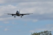 Mens vi venter på de neste bilene så kommer SAS Scandinavian Airlines med sin Airbus A319-100 og skal lande