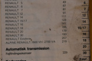 Renault kontrol- og justeringsmål-1979