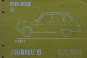 P.R. 932 - R1181 RENAULT 6 1970-1974