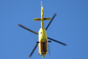 Morten 22 september 2019 - LN-OUG over Høyenhall, det er Norsk Luftambulanse som drifter dette helikopteret som er en Airbus H135 fra 2018