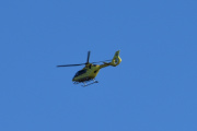 Morten 31 mars 2019 - Norsk Luftambulanse over Høyenhall, det er LN-OUH som er en Airbus H135 Lege Luftambulansetjenesten fra 2018