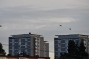 Morten 27 august 2020 - Tøffe helikoptre Bell 412HP Arapaho over Manglerud, kanskje dem er tre?