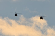 Morten 24 desember 2020 - To Bell 412 Arapaho helikoptre i formasjon over Høyenhall