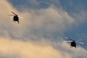 Morten 24 desember 2020 - To Bell 412 Arapaho helikoptre i formasjon over Høyenhall