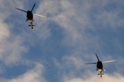 Morten 24 desember 2020 - To Bell 412 Arapaho helikoptre i formasjon over Høyenhall