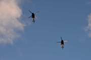 Morten 24 desember 2020 - To Bell 412 Arapaho helikoptre i formasjon over Høyenhall