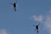 Morten 24 desember 2020 - To Bell 412 Arapaho helikoptre i formasjon over Høyenhall