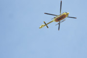 Knut 27 februar 2020 - Helikopter over Maridalen, det er LN-OOB som er et luftambulansehelikopter av typen Airbus helikopter H145 fra 2014 som Norsk Luftambulanse eier