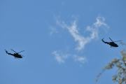 Morten 6 mai 2020 - To Bell 412SP Arapaho helikoptre i formasjon over Høyenhall