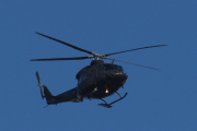 Knut torsdag 5 mars 2020 - Bell 412HP Arapaho helikopter over Maridalen, rettere sagt så ser han 3 helikoptre i dag. Dette er nr. 161 og er fra 1989