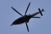 Morten søndag 22 mars 2020 - LN-ORA over Høyenhall, klokken er 17.54. Det er Politiet med sitt første nye helikopter Leonardo AW169 fra juni 2019