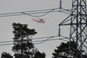 Morten 8 januar 2021 - Forsvarets Redningshelikopter Sea King nr. 073 over Høyenhall. Dem har også gjort en fantastisk jobb ved Gjerdrum, men det var kanskje Sea King nr. 070