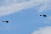 Morten 3 april 2021 - To militær-helikoptre over Høyenhall, skal vi gjette Bell 412SP Arapaho?