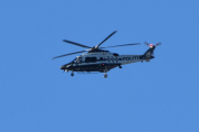 Morten 6 februar 2021 - LN-ORC over Høyenhall, det er det nyeste helikopteret til Politiet som kommer fra Taraldrud