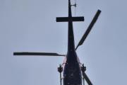 Morten 10 august 2022 - LN-OFB besøker Høyenhall, klokken er 08.43. Sjekk denne da, det er Helitrans som peker til venstre