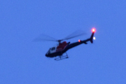 Morten 19 februar 2022 - Helitrans over Høyenhall om kvelden, dette blir det siste helikopteret i dag