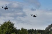 Morten 6 august 2022 - Bell 412SP Arapaho rundt Heggedal, her passerer de en stor rovfugl, som jeg tar bilde av litt senere