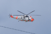 Morten 27 mai 2022 - Sea King 062 over Høyenhall, den tilhører under 330 skvadronen, og det skal bli spennende å se hvor lenge den er i luften fremover