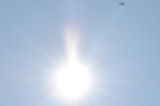 Morten 1 juli 2023 - Politihelikopter og solen over Høyenhall, dette går veldig fint, vi holder farten synkronisert