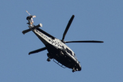 Morten 22 august 2023 Politihelikopter over Høyenhall, det er nok LN-ORC som er Politiets nyeste helikopter Leonardo AW169 fra 2019