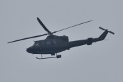 Morten 9 september 2023 - 2 Bell 412HP Arapaho besøker Høyenhall, og hva har nr. 144 på siden? Er det et maskingevær?