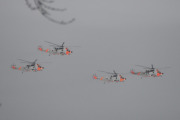 Morten 11 desember 2023 - Fire Sea King over Høyenhall, det er Luftforsvaret redningstjeneste som er ute på sin siste operative dag med sine tapre kjemper - Westland Mk43B Sea King 074 fra 1972, 062 fra 1972, 189 fra 1978, og 073 fra 1972