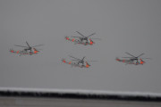 Morten 11 desember 2023 - Fire Sea King over Høyenhall, tenk at dem har vært over 50 år i tjeneste og nå skal dem pensjoneres