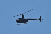 Morten 14 juli 2023 - Robinson R44 over Høyenhall igjen, det er ikke Ove, den har ikke en stripe på siden