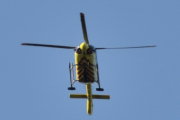 Morten 1 oktober 2023 - LN-OUJ besøker Høyenhall, Airbus Helicopters har en avdeling i Frankrike og en i Tyskland. Denne heter EC 135 T3 og er bygd i Tyskland